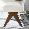 Modway Lyra 63" Boucle Upholstered Bench Ivory - Modway Lyra 63" Boucle Upholstered Bench Ivory