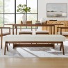 Modway Lyra 63" Boucle Upholstered Bench Ivory