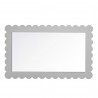 Modway Emmeline Scalloped Rectangle Wall Mirror Gray