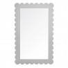 Modway Emmeline Scalloped Rectangle Wall Mirror Gray Front