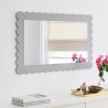 Modway Emmeline Scalloped Rectangle Wall Mirror Gray 2