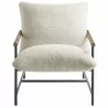 Modway Raya Outdoor Patio Boucle Sling Lounge Chair Ivory Front - Modway Raya Outdoor Patio Boucle Sling Lounge Chair Ivory Front
