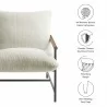 Modway Raya Outdoor Patio Boucle Sling Lounge Chair Ivory - Modway Raya Outdoor Patio Boucle Sling Lounge Chair Ivory