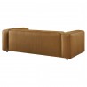 Modway Auren Upholstered Vegan Leather Sofa Camel Back