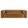 Modway Auren Upholstered Vegan Leather Sofa Camel Front