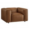 Modway Auren Upholstered Vegan Leather Modular Armchair Coffee