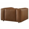 Modway Auren Upholstered Vegan Leather Modular Armchair Coffee Back