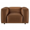 Modway Auren Upholstered Vegan Leather Modular Armchair Coffee Front