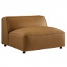 Modway Auren Upholstered Vegan Leather Modular Armless Chair Camel 