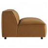 Modway Auren Upholstered Vegan Leather Modular Armless Chair Camel 3