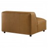 Modway Auren Upholstered Vegan Leather Modular Armless Chair Camel 1
