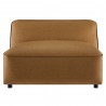 Modway Auren Upholstered Vegan Leather Modular Armless Chair Camel 2