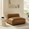 Modway Auren Upholstered Vegan Leather Modular Armless Chair Camel
