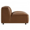 Modway Auren Upholstered Vegan Leather Modular Armless Chair Coffee Side