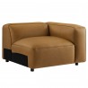 Modway Auren Vegan Leather Modular Armchair Right Camel