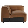Modway Auren Upholstered Vegan Leather Modular Right Coffee Side