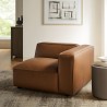 Modway Auren Upholstered Vegan Leather Modular Right Coffee