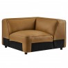 Modway Auren Upholstered Vegan Leather Modular Corner Chair Camel Front