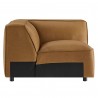 Modway Auren Upholstered Vegan Leather Modular Corner Chair Camel Side