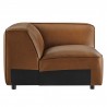 Modway Auren Upholstered Vegan Leather Modular Corner Chair Coffee 1
