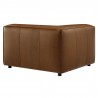 Modway Auren Upholstered Vegan Leather Modular Corner Chair Coffee Back