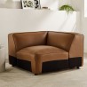 Modway Auren Upholstered Vegan Leather Modular Corner Chair Camel