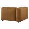 Modway Auren Upholstered Vegan Leather Modular Left Camel
