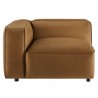 Modway Auren Upholstered Vegan Leather Modular Left Camel Front