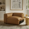 Modway Auren Upholstered Vegan Leather Modular Left Camel