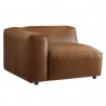Modway Auren Vegan Leather Modular Armchair Left Coffee