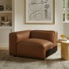 Modway Auren Upholstered Vegan Leather Modular Left Coffee
