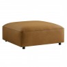 Modway Auren Vegan Leather Modular Ottoman Camel
