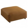Modway Auren Upholstered Vegan Leather Ottoman Camel  Top