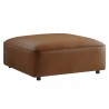 Modway Auren Vegan Leather Modular Ottoman Coffee