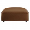 Modway Auren Upholstered Vegan Leather Ottoman Coffee Front
