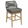 Modway Wellspring Outdoor Patio Teak and Rope Counter Stool Gray - Modway Wellspring Outdoor Patio Teak and Rope Counter Stool Gray