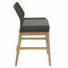 Modway Wellspring Outdoor Patio Teak and Rope Counter Stool Gray Side - Modway Wellspring Outdoor Patio Teak and Rope Counter Stool Gray Side