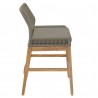 Modway Wellspring Outdoor Patio Teak and Rope Counter Stool Natural Side