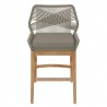 Modway Wellspring Outdoor Patio Teak and Rope Counter Stool Natural Front
