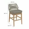 Modway Wellspring Outdoor Patio Teak and Rope Counter Stool Natural - Modway Wellspring Outdoor Patio Teak and Rope Counter Stool Natural