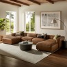 Modway Auren 6-Piece Upholstered Vegan Leather Modular Sofa