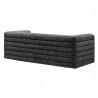 Modway Relle Channel Tufted Boucle Upholstered Sofa Charcoal Back