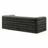 Modway Relle Channel Tufted Boucle Upholstered Sofa Charcoal Back - Modway Relle Channel Tufted Boucle Upholstered Sofa Charcoal Back