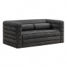 Modway Relle Channel Tufted Boucle Upholstered Loveseat Charcoal