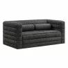 Modway Relle Channel Tufted Boucle Upholstered Loveseat Charcoal - Modway Relle Channel Tufted Boucle Upholstered Loveseat Charcoal