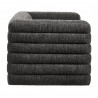 Modway Relle Channel Tufted Boucle Upholstered Loveseat Charcoal Side