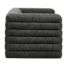 Modway Relle Channel Tufted Boucle Upholstered Loveseat Charcoal Side - Modway Relle Channel Tufted Boucle Upholstered Loveseat Charcoal Side