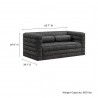 Modway Relle Channel Tufted Boucle Upholstered Loveseat Charcoal
