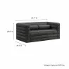 Modway Relle Channel Tufted Boucle Upholstered Loveseat Charcoal - Modway Relle Channel Tufted Boucle Upholstered Loveseat Charcoal