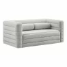 Modway Relle Channel Tufted Boucle Upholstered Loveseat Newsprint - Modway Relle Channel Tufted Boucle Upholstered Loveseat Newsprint